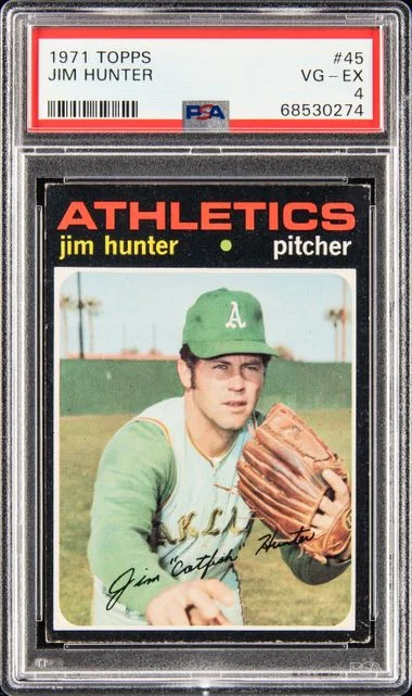 1971 Topps Jim Hunter #45 card image