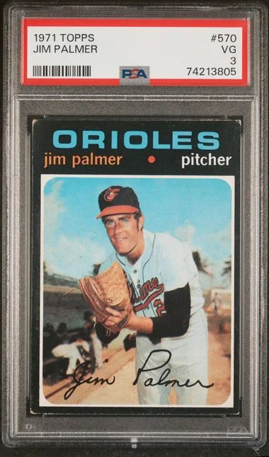 1971 Topps Jim Palmer #570 card image