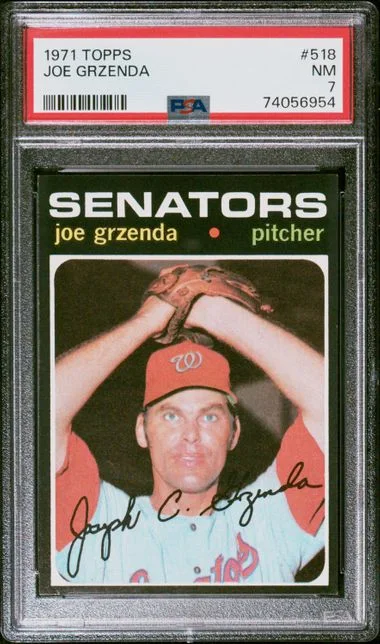 1971 Topps Joe Grzenda #518 card image