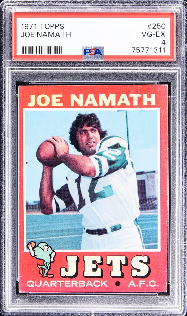 1971 Topps Joe Namath #250 card image