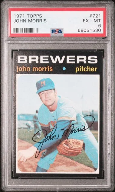 1971 Topps John Morris #721 card image