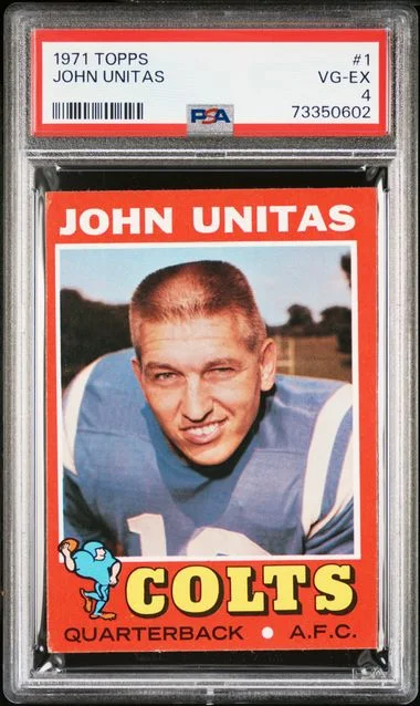 1971 Topps John Unitas #1 card image