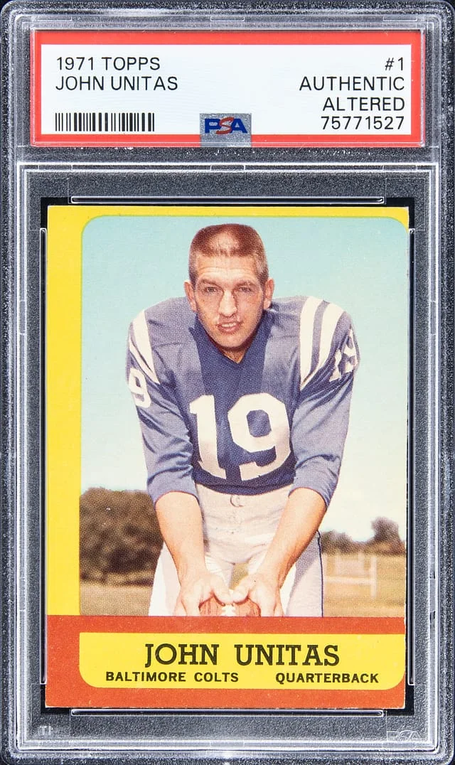 1971 Topps Johnny Unitas #1 card image
