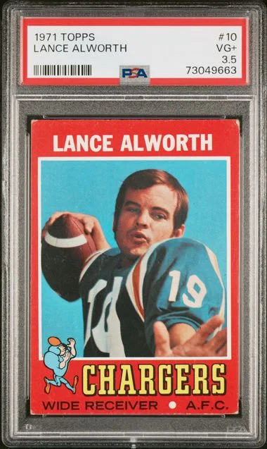 1971 Topps Lance Alworth #10 card image