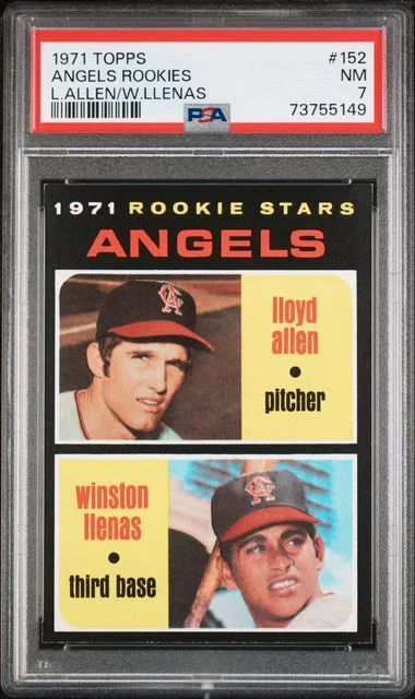 1971 Topps Lloyd Allen/Winston Llenas #152 card image