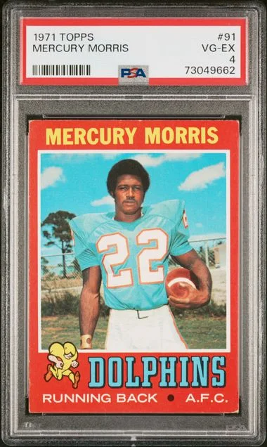1971 Topps Mercury Morris #91 card image