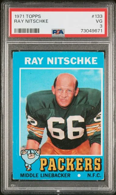 1971 Topps Ray Nitschke #133 card image