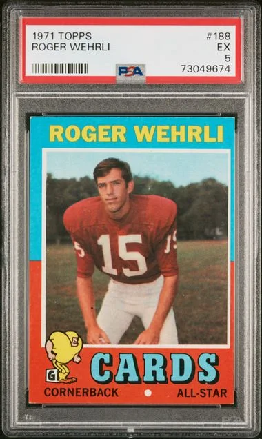 1971 Topps Roger Wehrli #188 card image