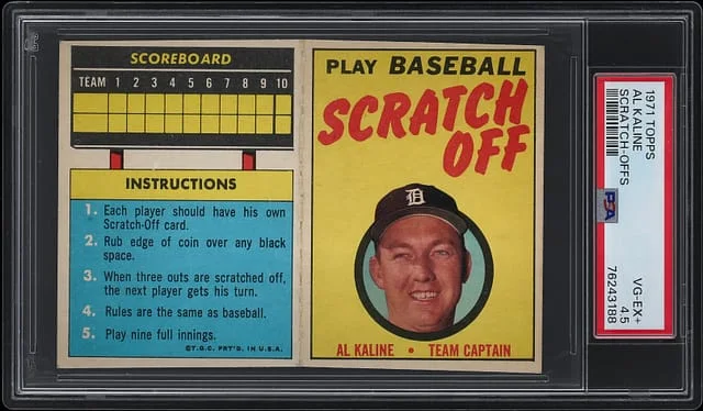 1971 Topps Scratch-Offs Al Kaline #no-number card image