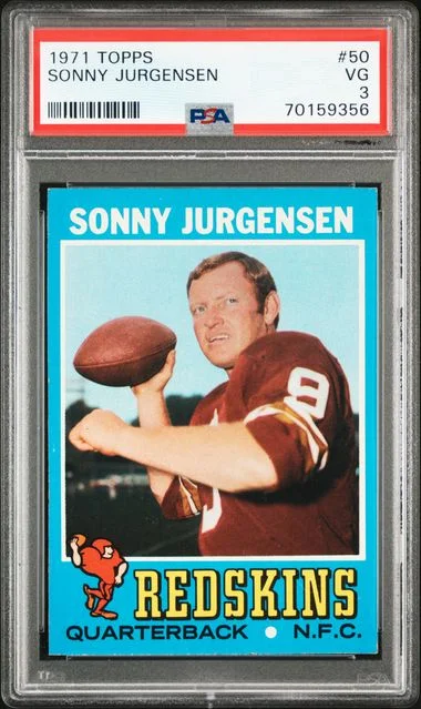 1971 Topps Sonny Jurgensen #50 card image
