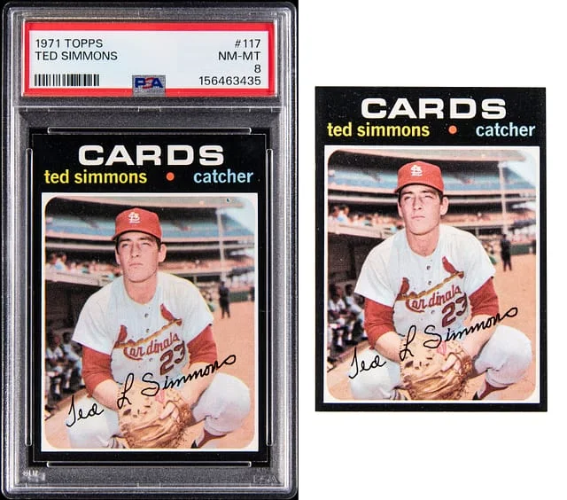 1971 Topps Ted Simmons Cards (2) - Featuring #117 card image