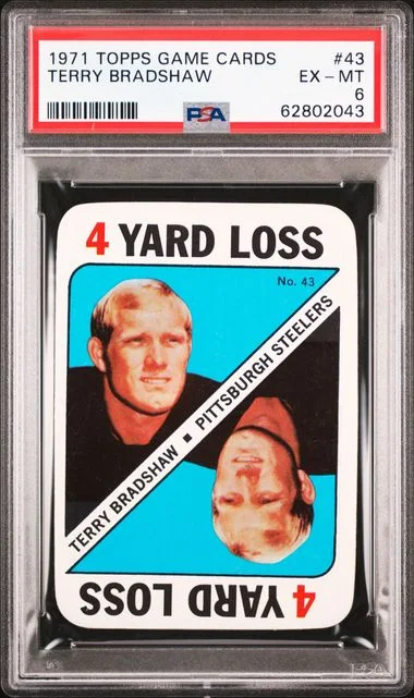 1971 Topps Terry Bradshaw Game Cards #43 card image