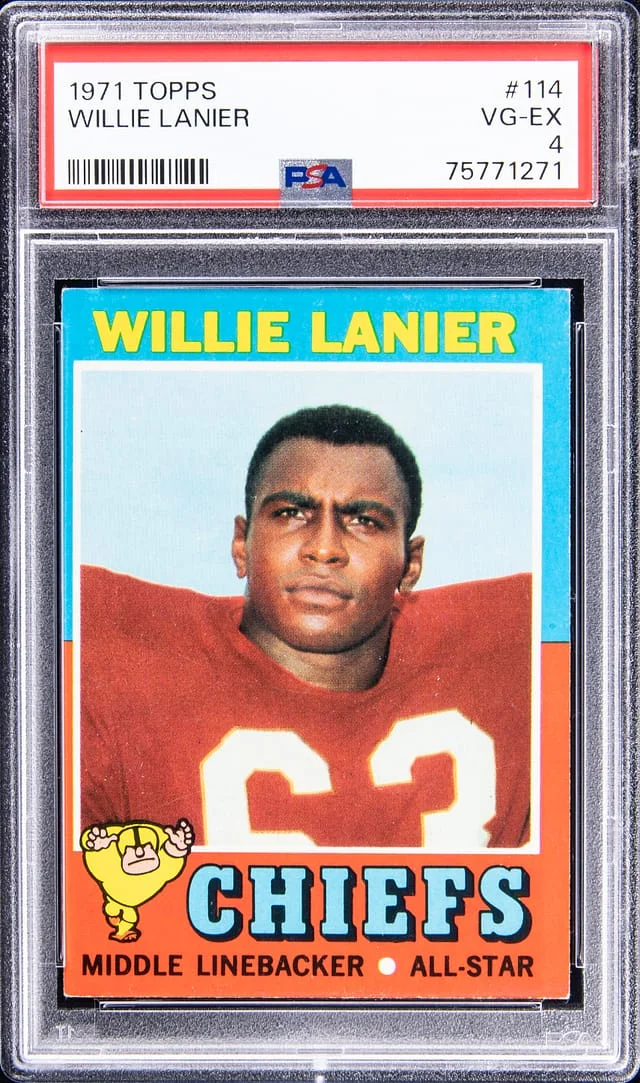 1971 Topps Willie Lanier #114 card image
