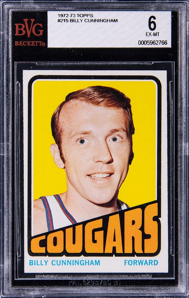 1972-73 Topps Billy Cunningham Basketball #215 card image