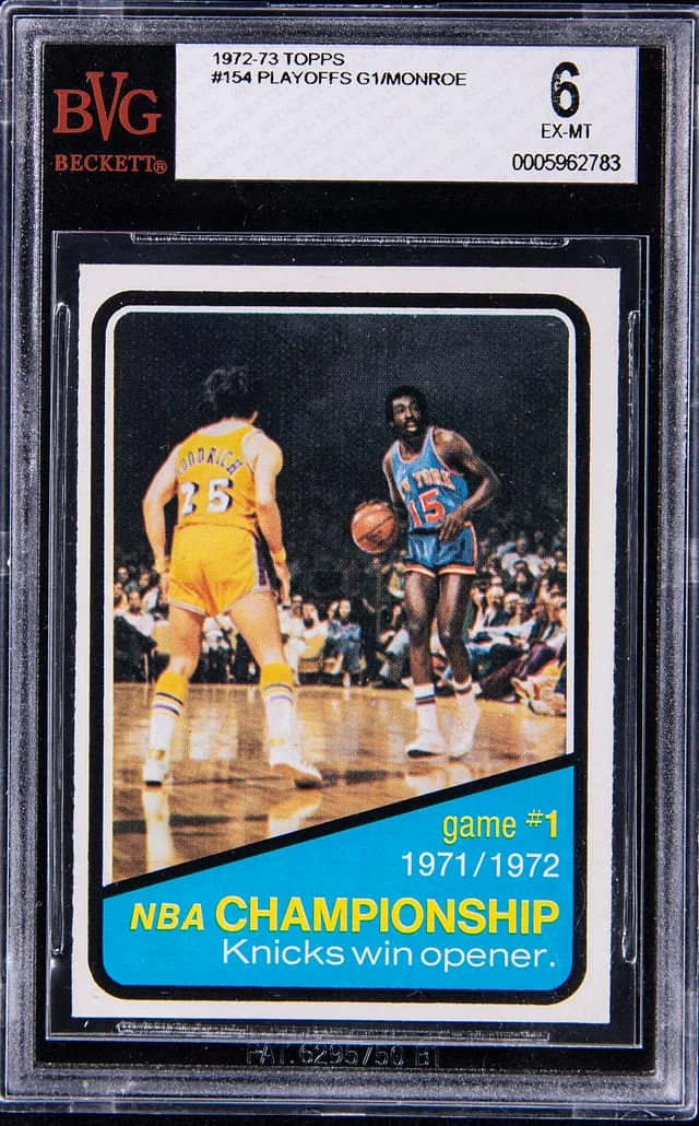 1972-73 Topps Earl Monroe/Playoffs Basketball #154 card image