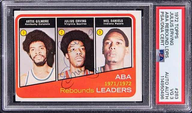 1972-73 Topps Julius Erving ABA Rebound Leaders #263 card image