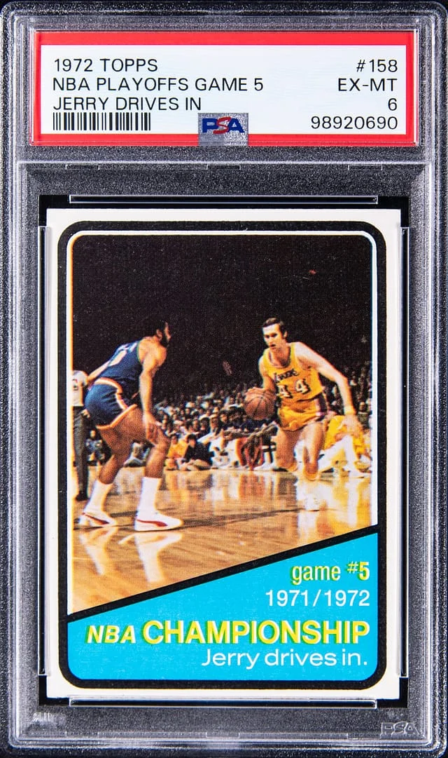 1972-73 Topps NBA Playoffs Game 5 Jerry Drives In #158 card image