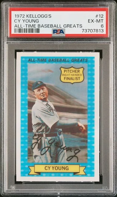 1972 Kellogg's All-Time Baseball Greats Cy Young #12 card image