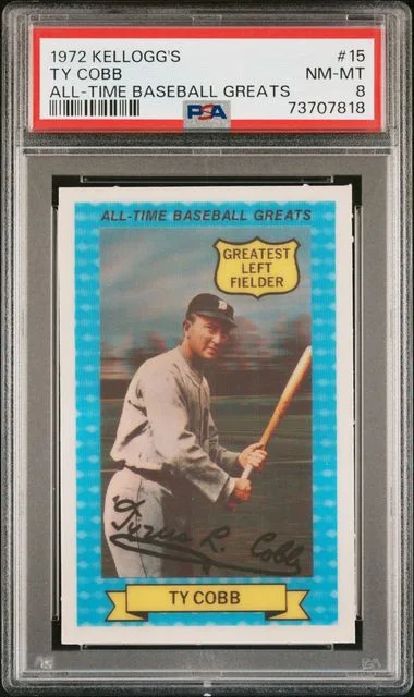 1972 Kellogg's All-Time Baseball Greats Ty Cobb #15 card image