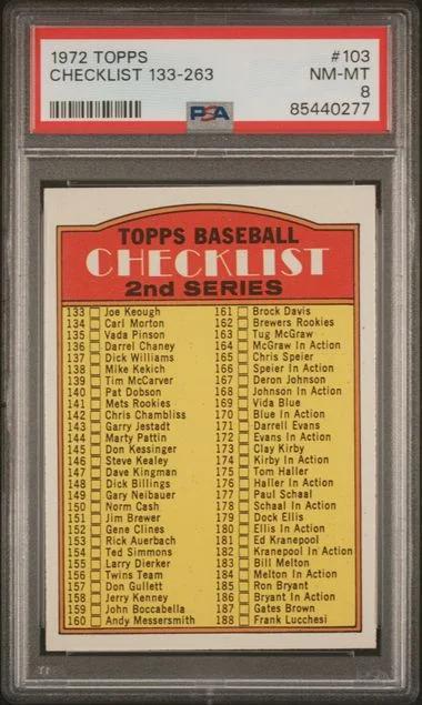 1972 Topps 133-263 #103 card image