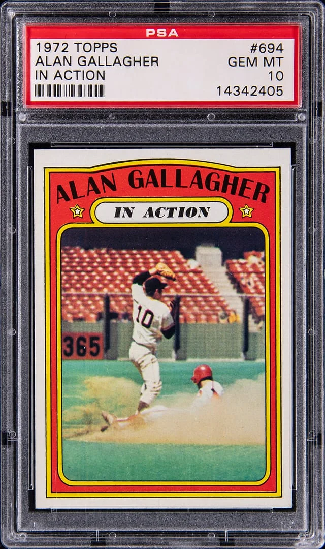 1972 Topps Alan Gallagher, In Action #694 card image