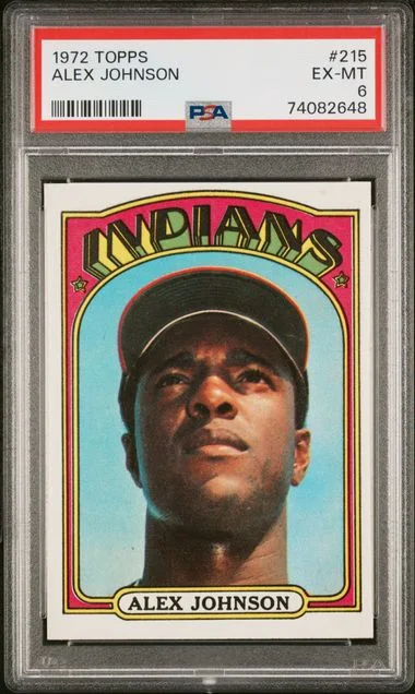 1972 Topps Alex Johnson #215 card image