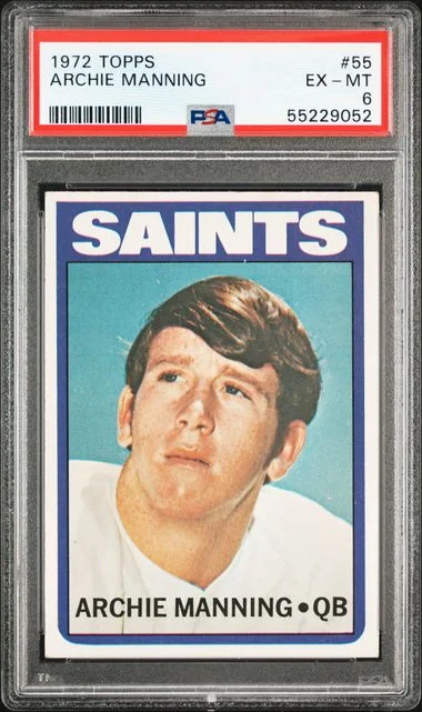 1972 Topps Archie Manning #55 card image