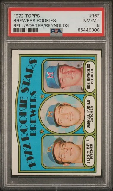 1972 Topps Bell/Porter/Reynolds Brewers Rookies #162 card image