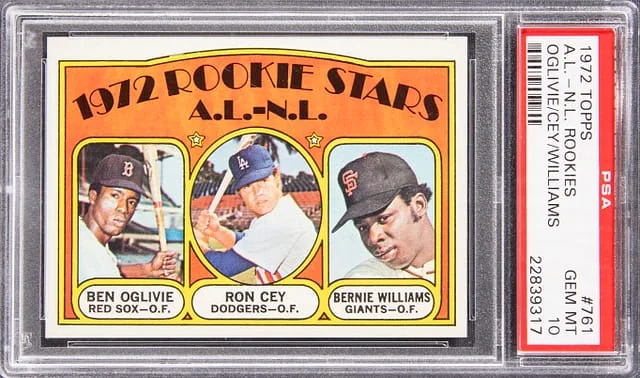 1972 Topps Ben Oglivie/Ron Cey/Bernie Williams A.L.-N.L. Rookies #761 card image