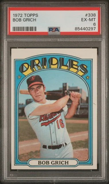 1972 Topps Bob Grich #338 card image