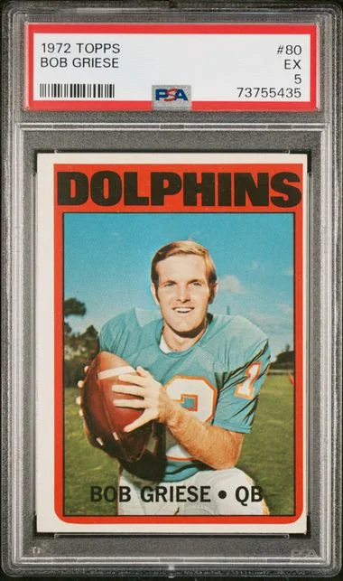 1972 Topps Bob Griese #80 card image