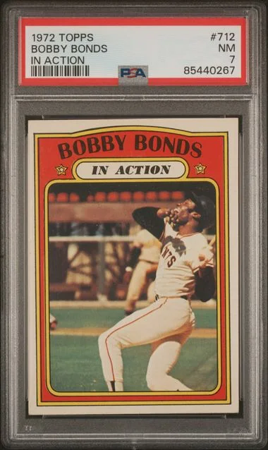 1972 Topps Bobby Bonds In Action #712 card image
