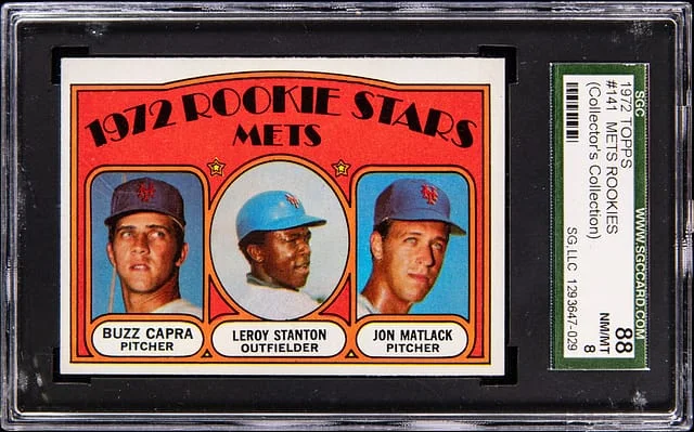 1972 Topps Capra/Stanton/Matlack - Collector's Collection Mets Stars #141 card image