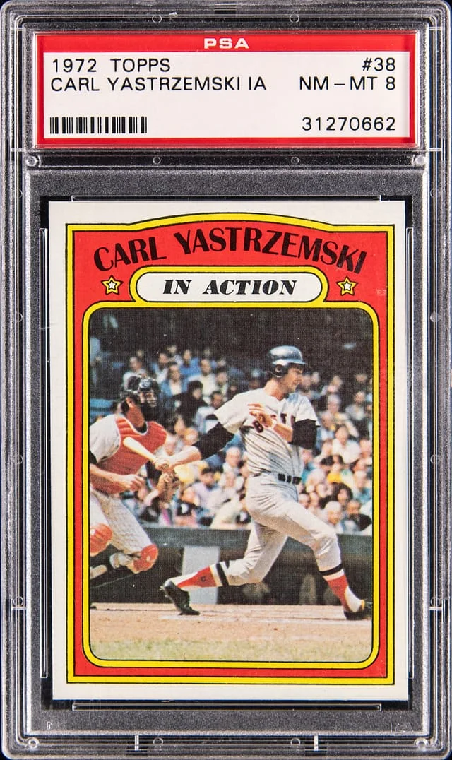 1972 Topps Carl Yastrzemski In Action #38 card image