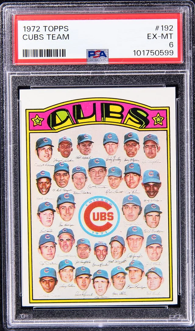 1972 Topps Cubs Team #192 card image