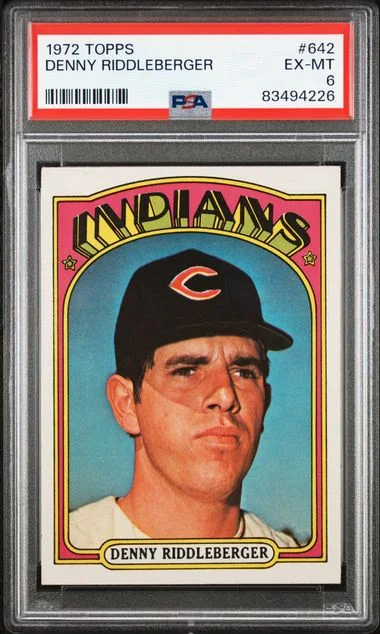 1972 Topps Denny Riddleberger #642 card image