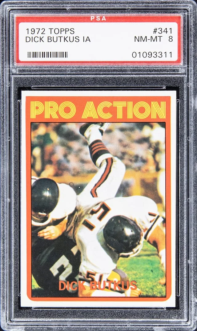1972 Topps Dick Butkus, In Action #341 card image