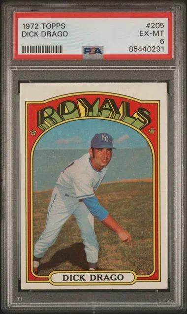 1972 Topps Dick Drago #205 card image