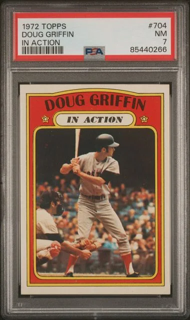 1972 Topps Doug Griffin In Action #704 card image