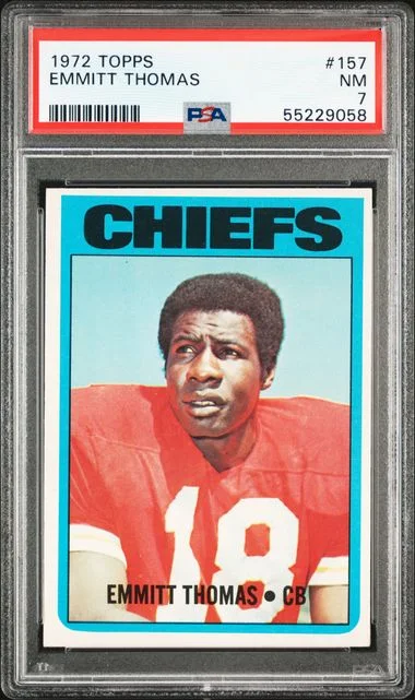 1972 Topps Emmitt Thomas #157 card image