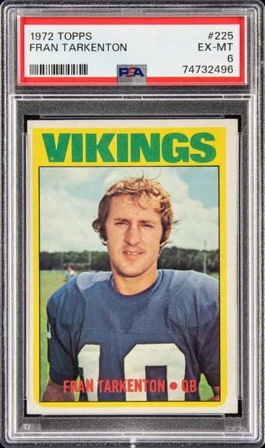 1972 Topps Fran Tarkenton #225 card image