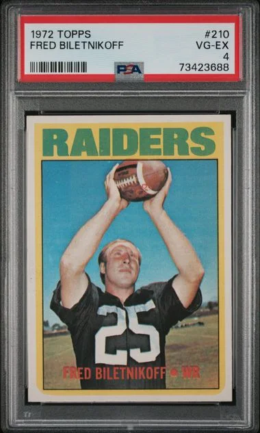 1972 Topps Fred Biletnikoff #210 card image