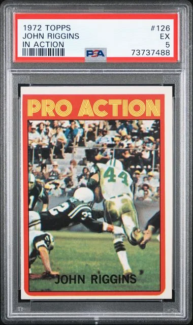 1972 Topps John Riggins, In Action #126 card image