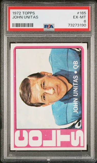 1972 Topps John Unitas #165 card image