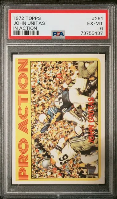 1972 Topps John Unitas In Action #251 card image