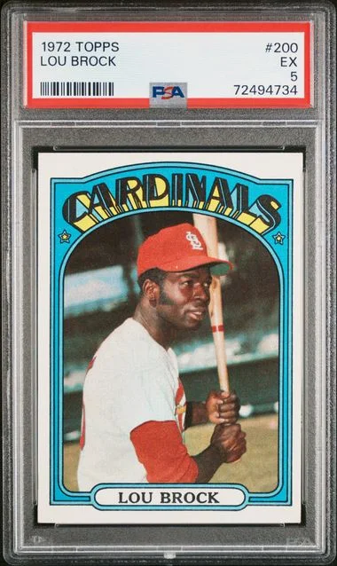1972 Topps Lou Brock #200 card image
