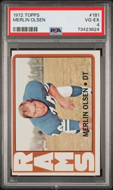 1972 Topps Merlin Olsen #181 card image
