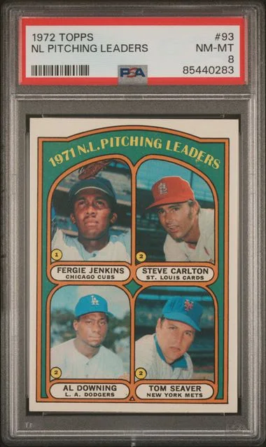 1972 Topps N.L. Pitching Leaders #93 card image