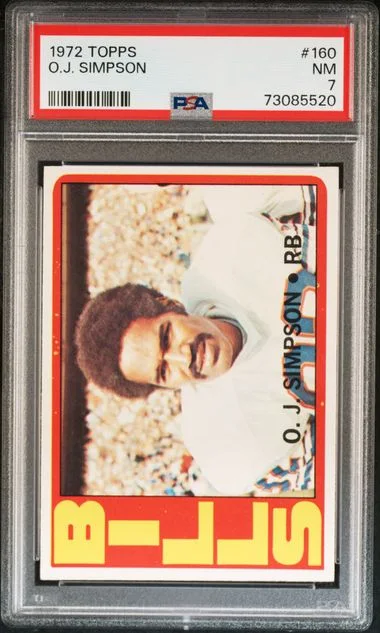 1972 Topps O.J. Simpson #160 card image