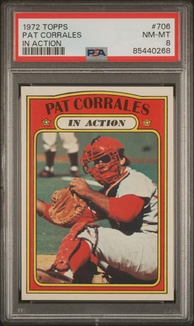 1972 Topps Pat Corrales In Action #706 card image